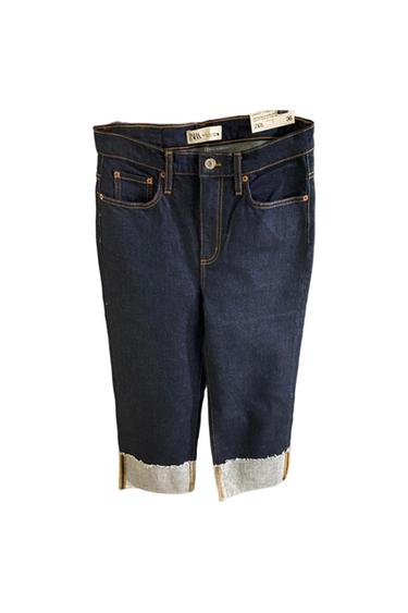 FOLDED UP WIDE LEG JEANS