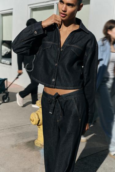 JEAN Z1975 JOGGER WIDE LEG TAILLE HAUTE - Bleu de Zara - Image 2