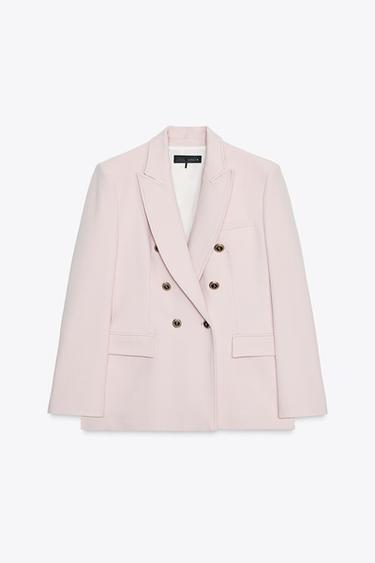 BLAZER ENTALLADA CRUZADA - Rosa palo de Zara