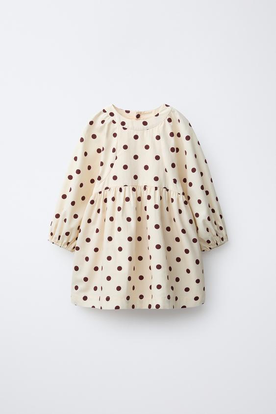 VESTIDO TOPOS - Crudo de Zara - Imagen 0
