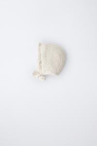COTTON SILK OPENWORK BONNET