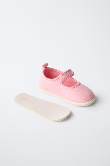 BAREFOOT COTTON BALLET FLATS - Pink by Zara