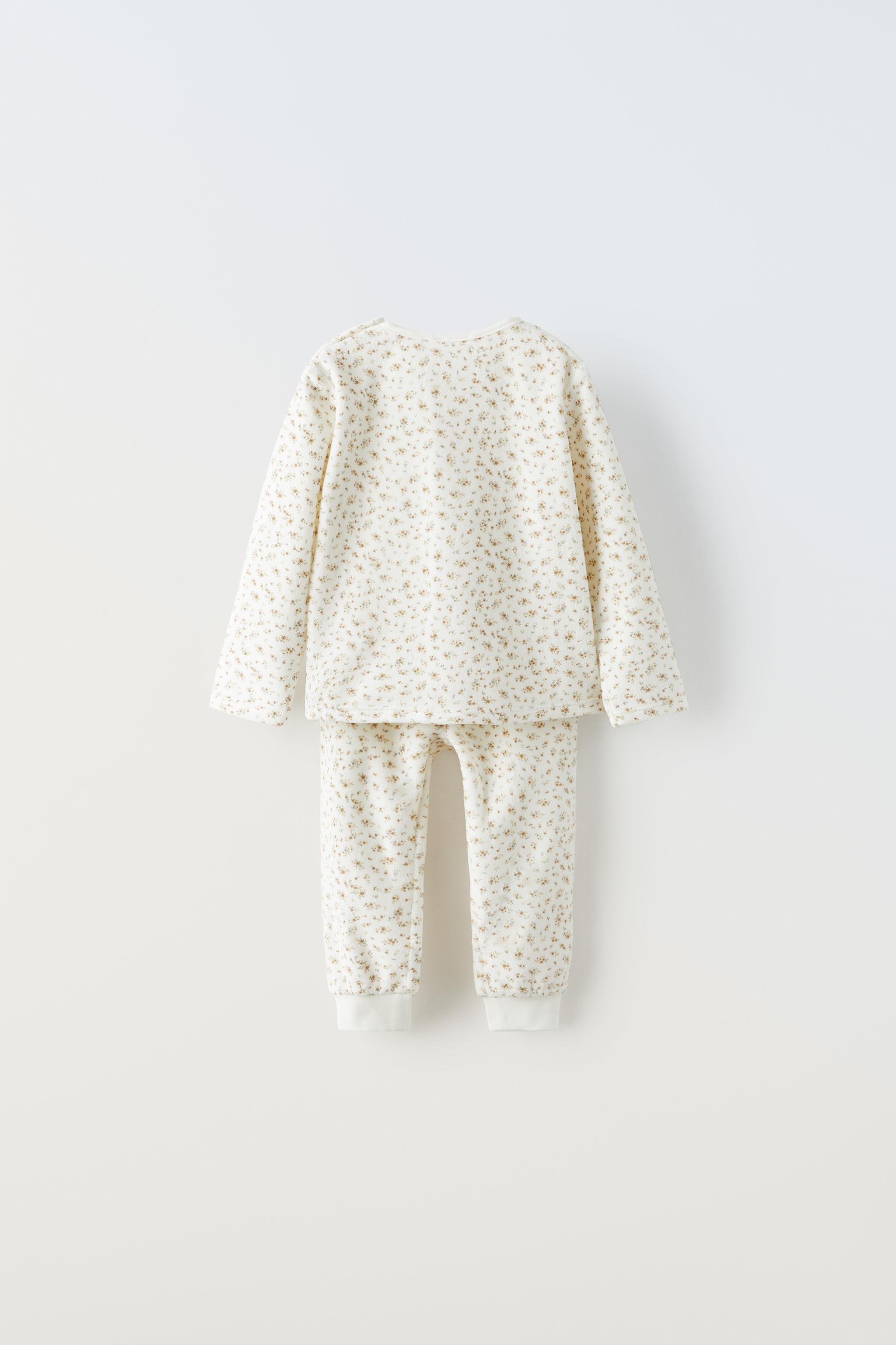 1～6歳/フラワー ベロア セットアップ - エクリュ | ZARA Japan / 日本