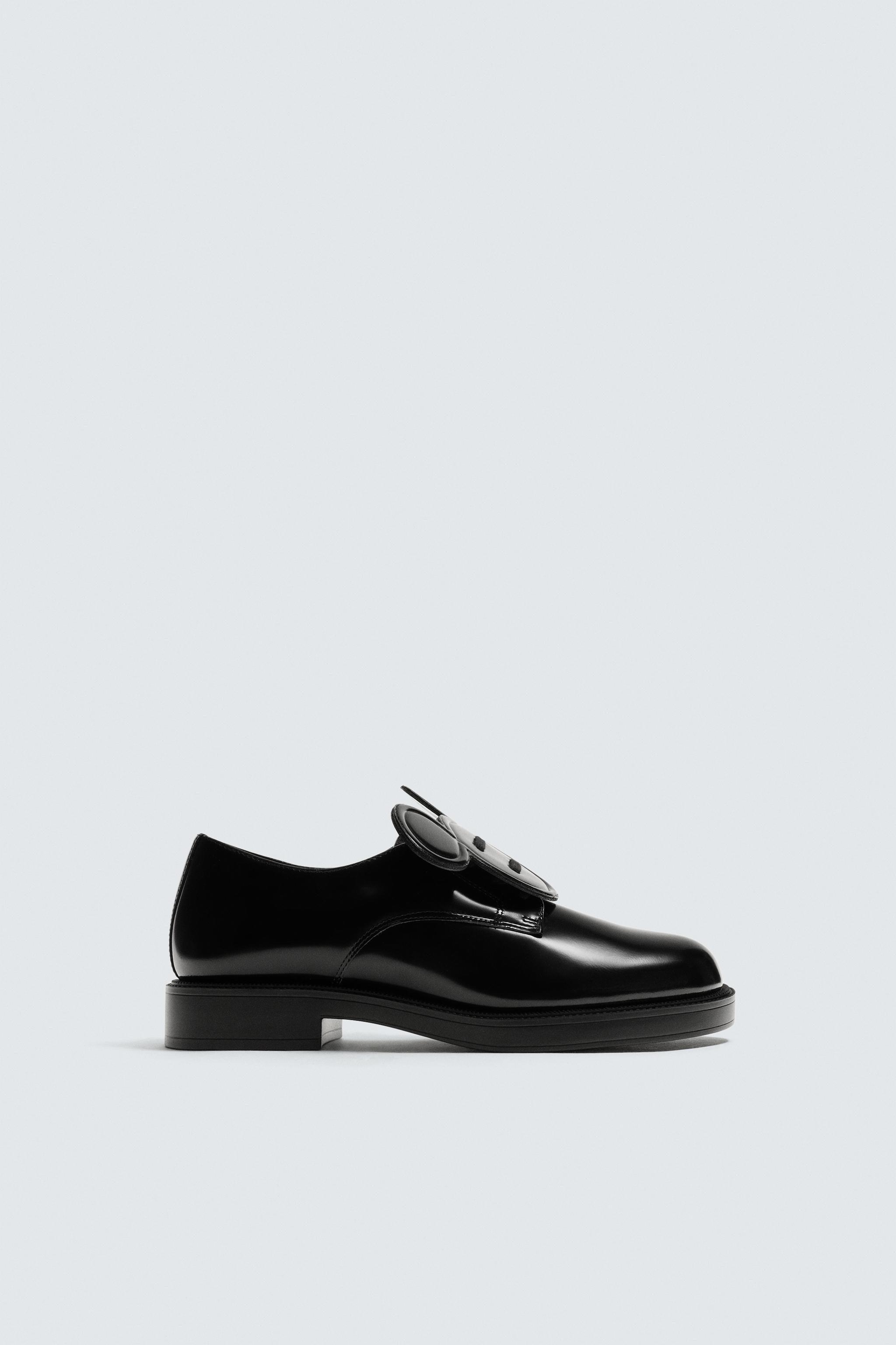 ZARA 黒 レザー ローファー 39 レザーローファー - ブラック | ZARA Japan / 日本