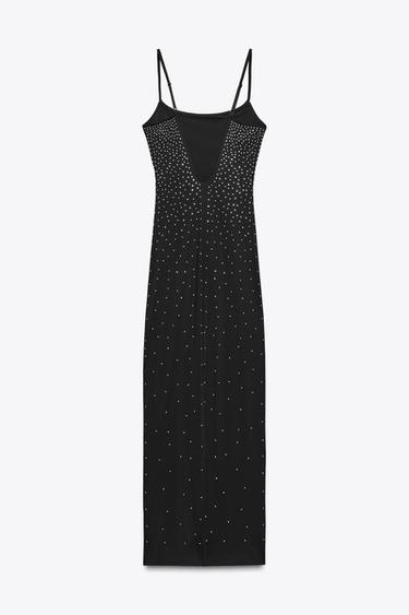ROBE POLYAMIDE STRASS - Noir de Zara - Image 6