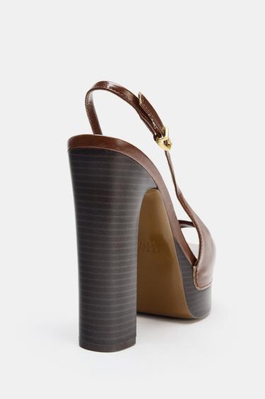 PLATFORM SANDALS - Brown by Zara - Image 5