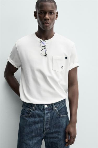 BOXY FIT SLOGAN T-SHIRT - Oyster-white by Zara - Image 5