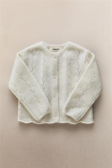CASHMERE BABY CARDIGAN - Oyster-white by Zara - Image 6