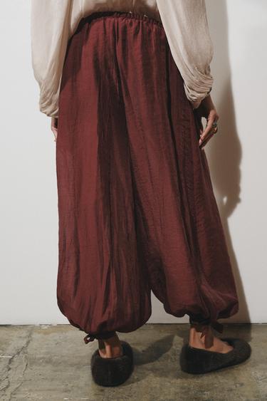 PANTALON BOUFFANT LACETS ZW COLLECTION - Tuile de Zara - Image 2