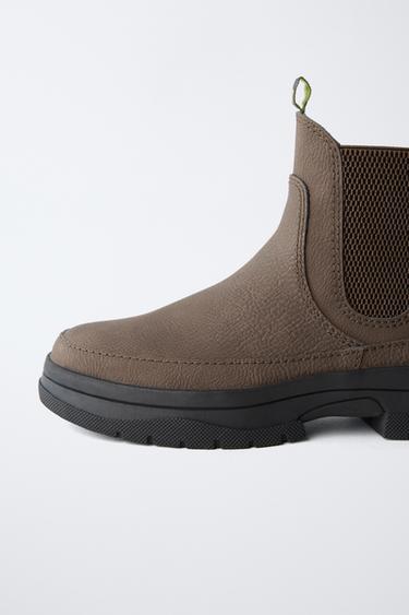 ANKLE BOOTS WITH PULL TABS - Brown by Zara - Image 5
