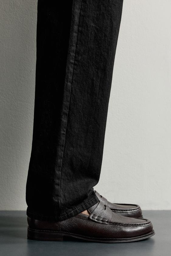 MOCASÍN PIEL ANTIFAZ - Marrón de Zara - Imagen 0