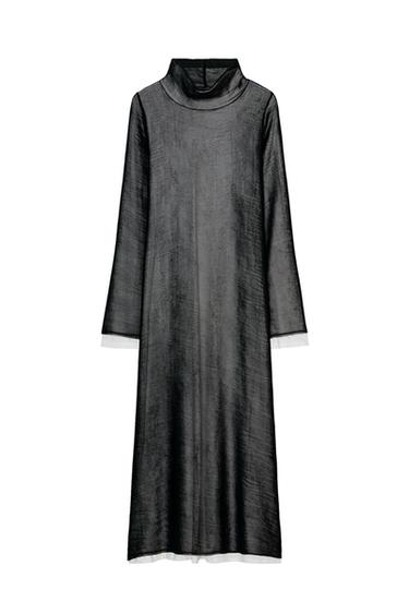 VESTIDO LARGO COMBINADO