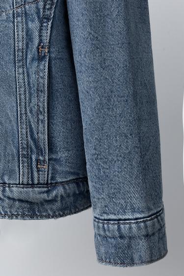 DENIM JACKET WITH FAUX SHEARLING - Faded blue by Zara - Image 5