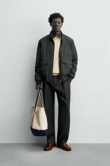 軽量撥水加工入りジャケットダークカーキZaraの軽量撥水加工入りジャケット - ダークカーキ 