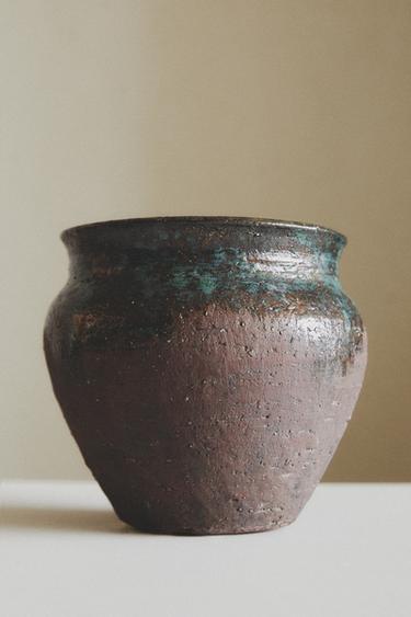 TERRACOTTA DRIP VASE - Khaki by Zara - Image 4