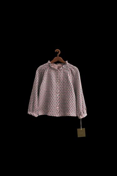 Zara ZARA TIMELESS - TEXTURED PRINT SHIRT - Brown / Taupe - Image 0