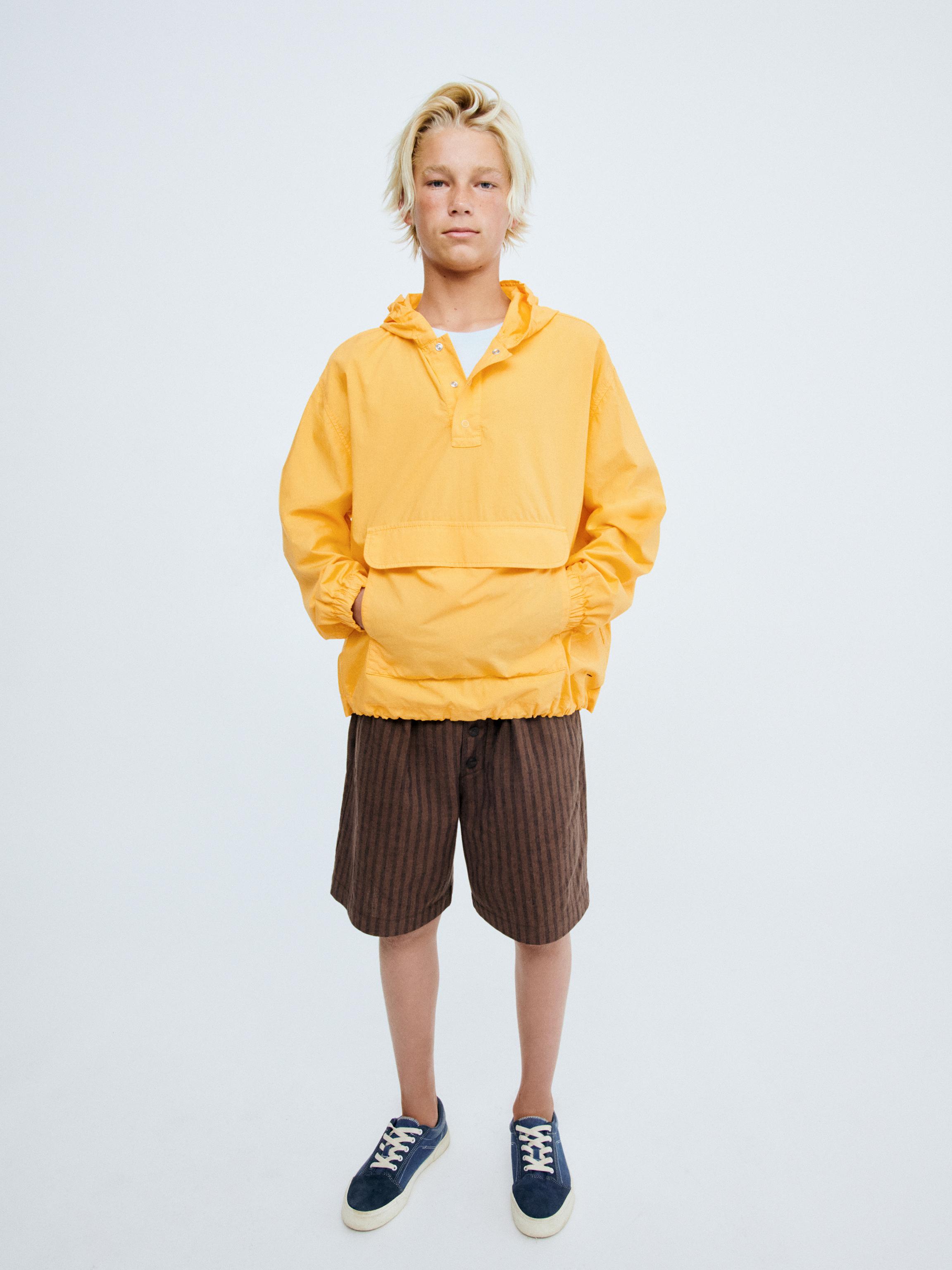 STORIESZ - POUCH POCKET WIND BREAKER — Yellow