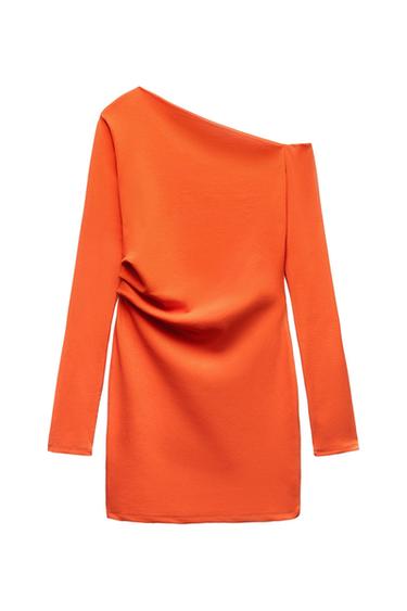 ASYMMETRIC DRAPED DRESS