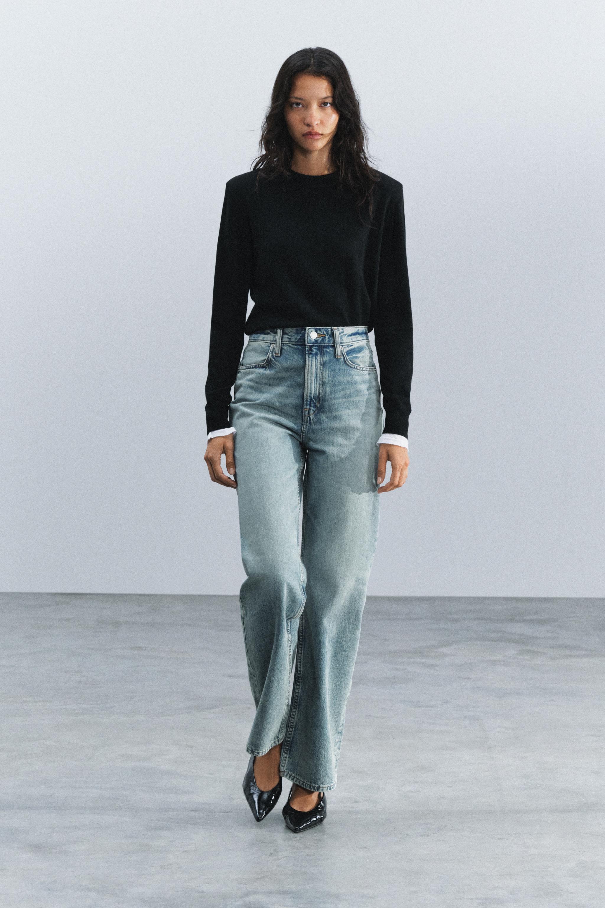 マンジョン ДЖИНСИ ZW COLLECTION STRAIGHT FIT З ВИСОКОЮ ПОСАДКОЮ - Блакитний