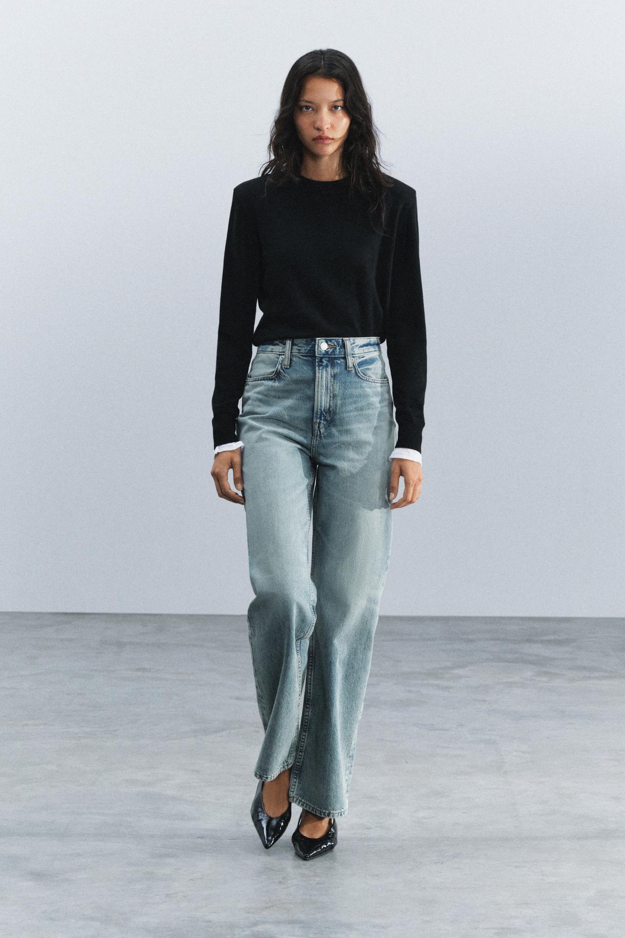 ZW COLLECTION STRAIGHT-LEG HIGH-WAIST JEANS