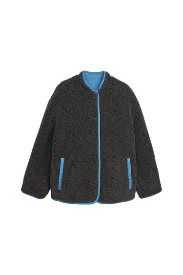 REVERSIBLE FAUX SHEARLING JACKET