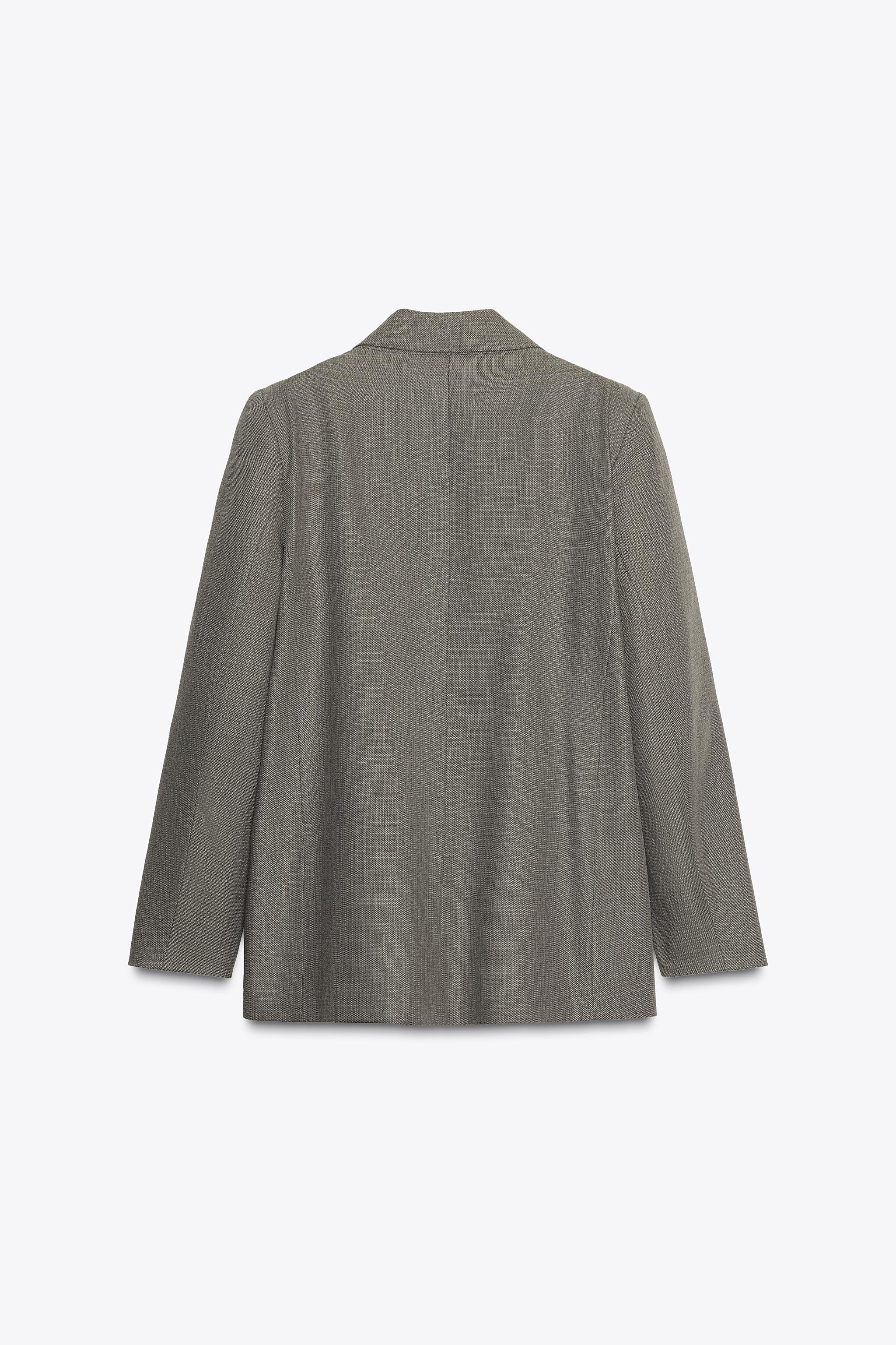 ZARA エルボーパッチ付きダブルブレストブレザー yuuu様専用】ZARA エルボーパッチ付きダブルブレストブレザーM