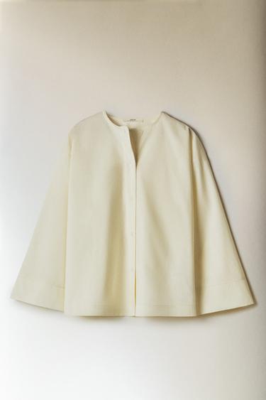 OPENWORK COTTON SHIRT - Ecru by Zara - Image 6