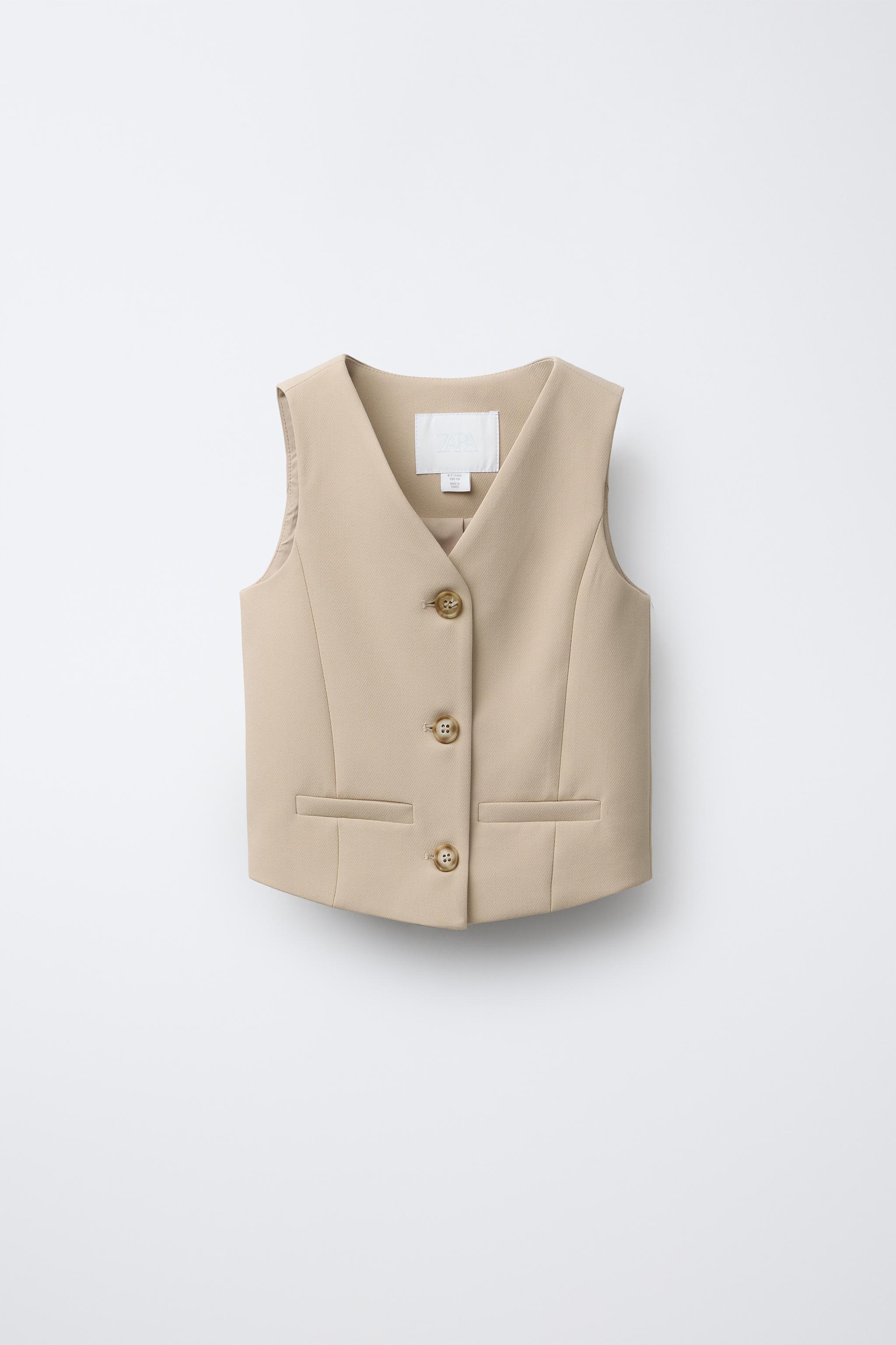 GILET DE COSTUME Beige ZARA France - Main Image