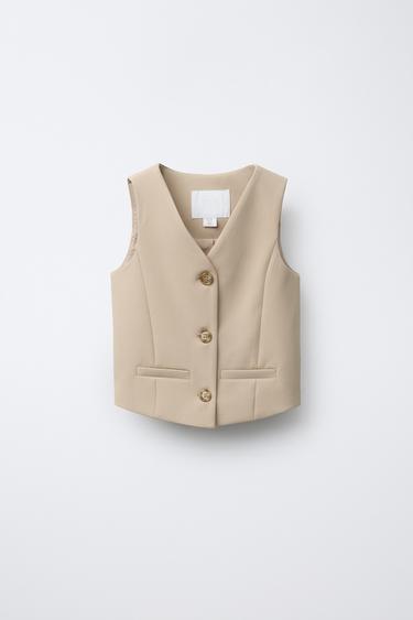 SUIT WAISTCOAT - Beige by Zara - Image 0