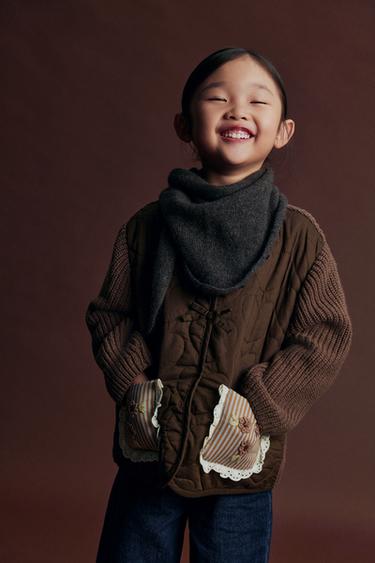 GEFÜTTERTE STRICKJACKE - Braun von Zara