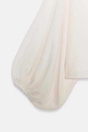 KNIT VOLUME SLEEVE TOP - Mid-ecru by Zara - Image 7