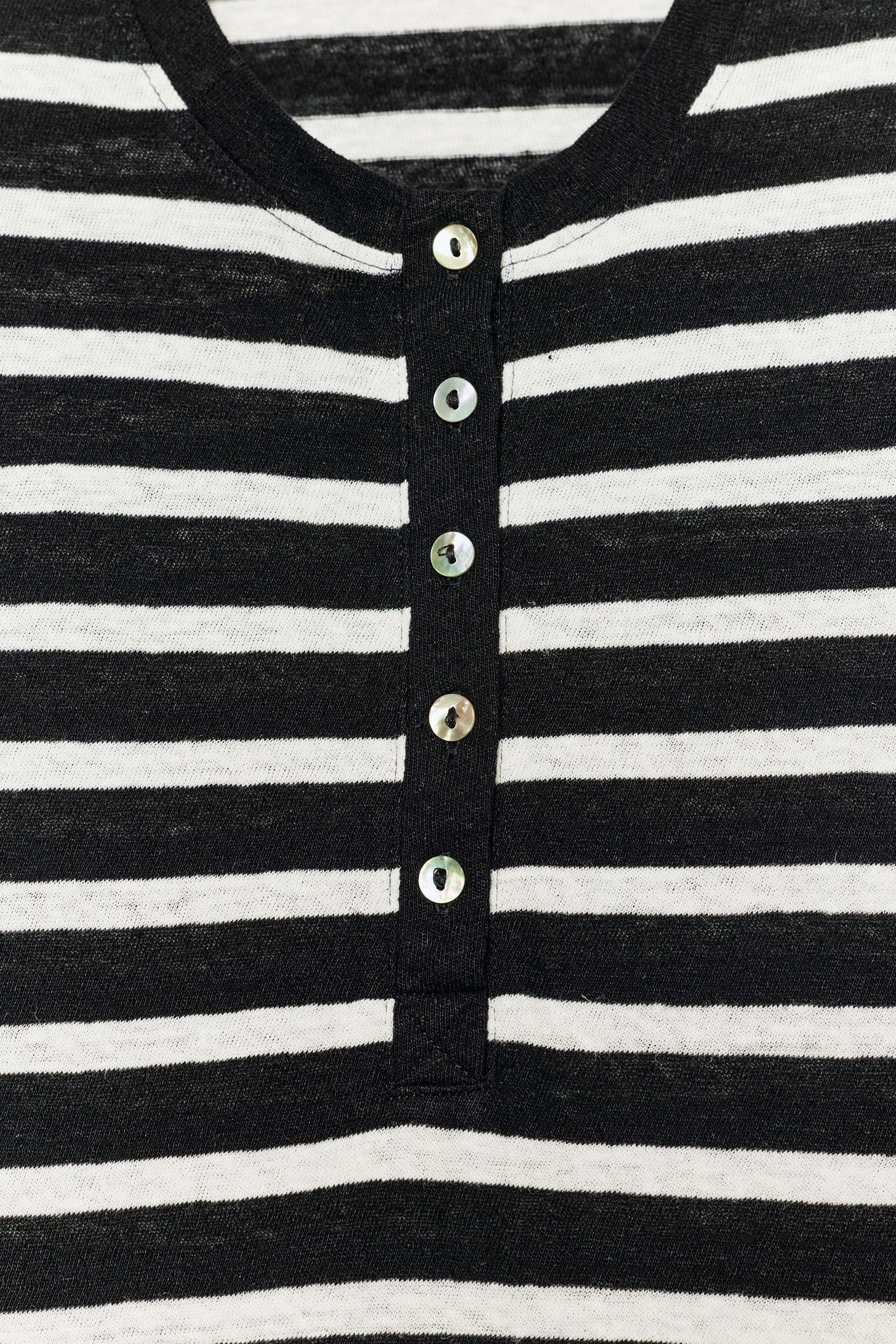 LINEN BUTTON T-SHIRT