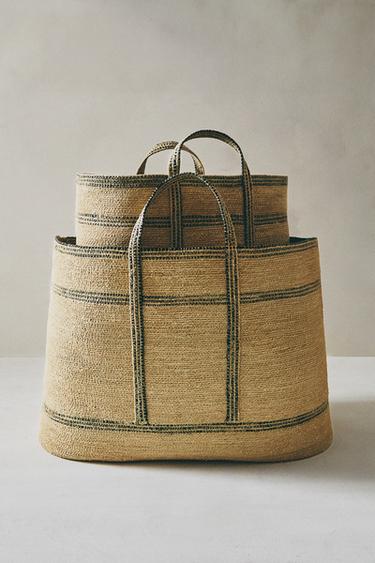 SEAGRASS BASKET WITH HANDLES - Beige by Zara - Image 5