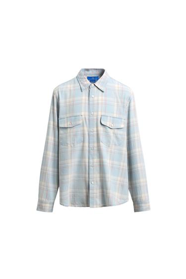 Zara LIGHTWEIGHT DENIM SHIRT AARON LEVINE X ZARA - Light blue