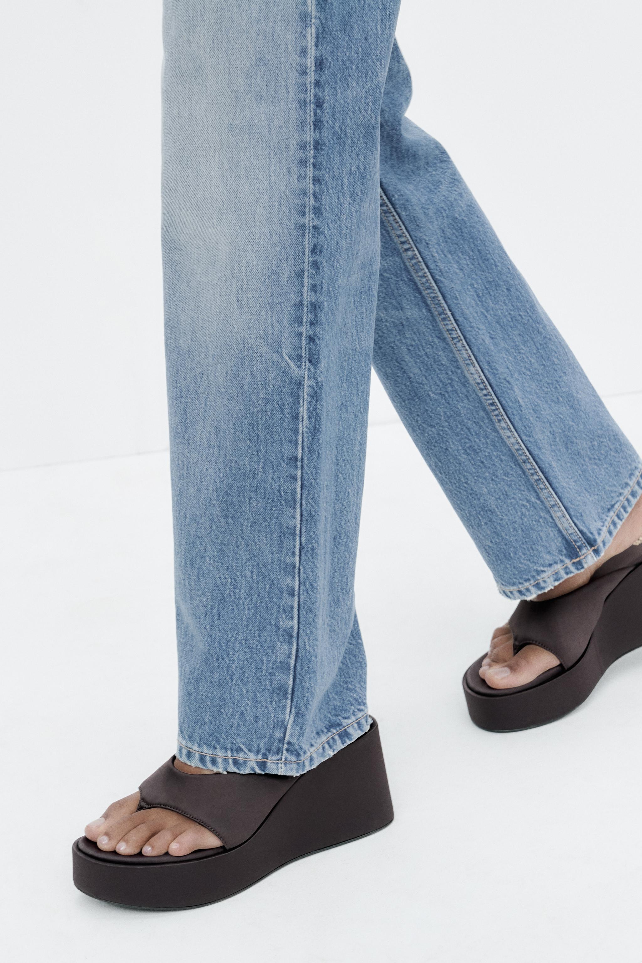 【ZARA】サテン風プラットフォームサンダル 3336/510/700 SATIN FINISH PLATFORM SANDALS - Brown | ZARA United States