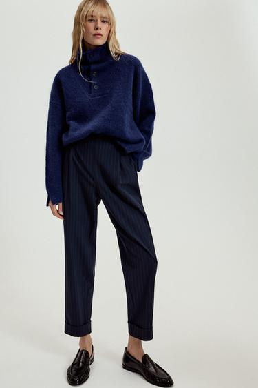 BUTTONED KNIT JUMPER - Bluish by Zara - Image 0