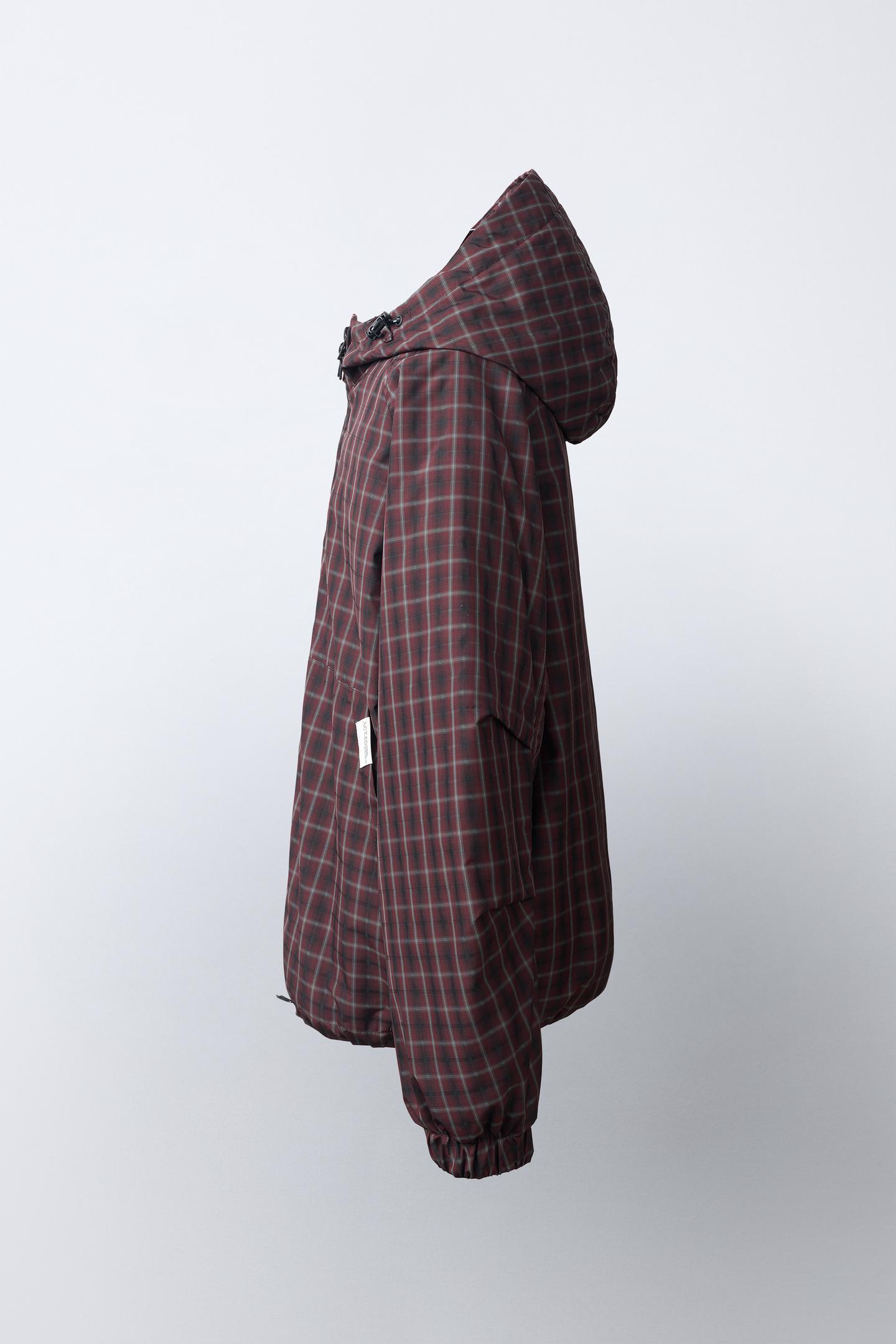 Детская куртка Zara Water-Repellent Plaid, цвет: Бордовый — фото 3