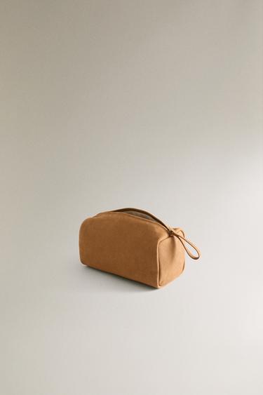 SOFT LEATHER WASH BAG - Brown by Zara - Image 3
