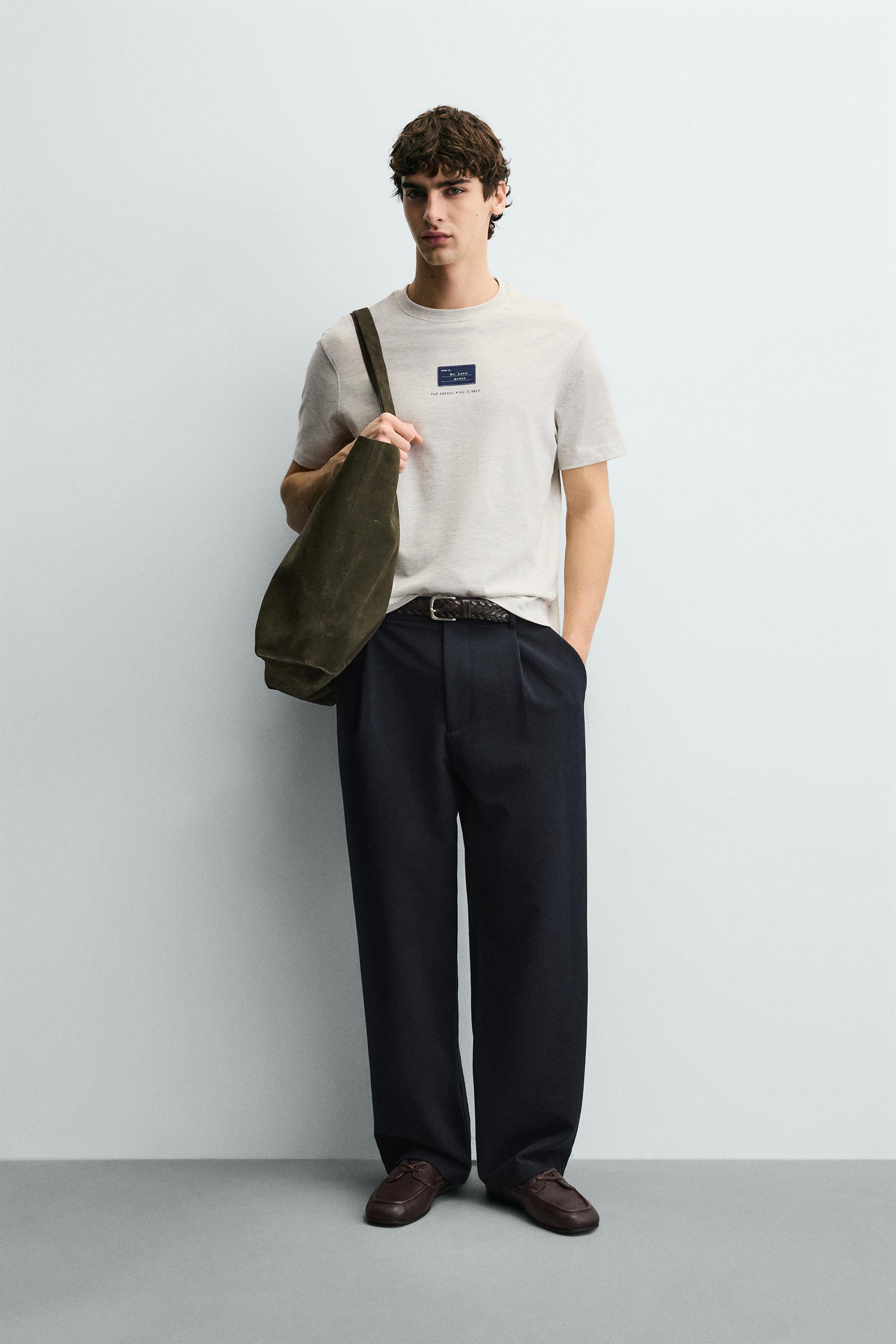 コントラストプリントTシャツ - グレーマール | ZARA Japan / 日本