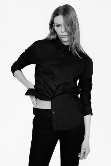 STRAIGHT-FIT PANTS WITH BELT LOOPS — Black 2