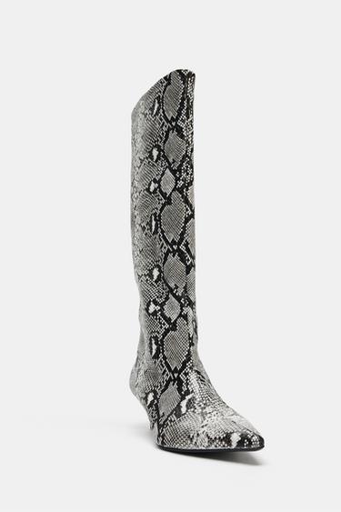 BOTTES À TALONS ET IMPRIMÉ ANIMALIER - Serpent de Zara - Image 4