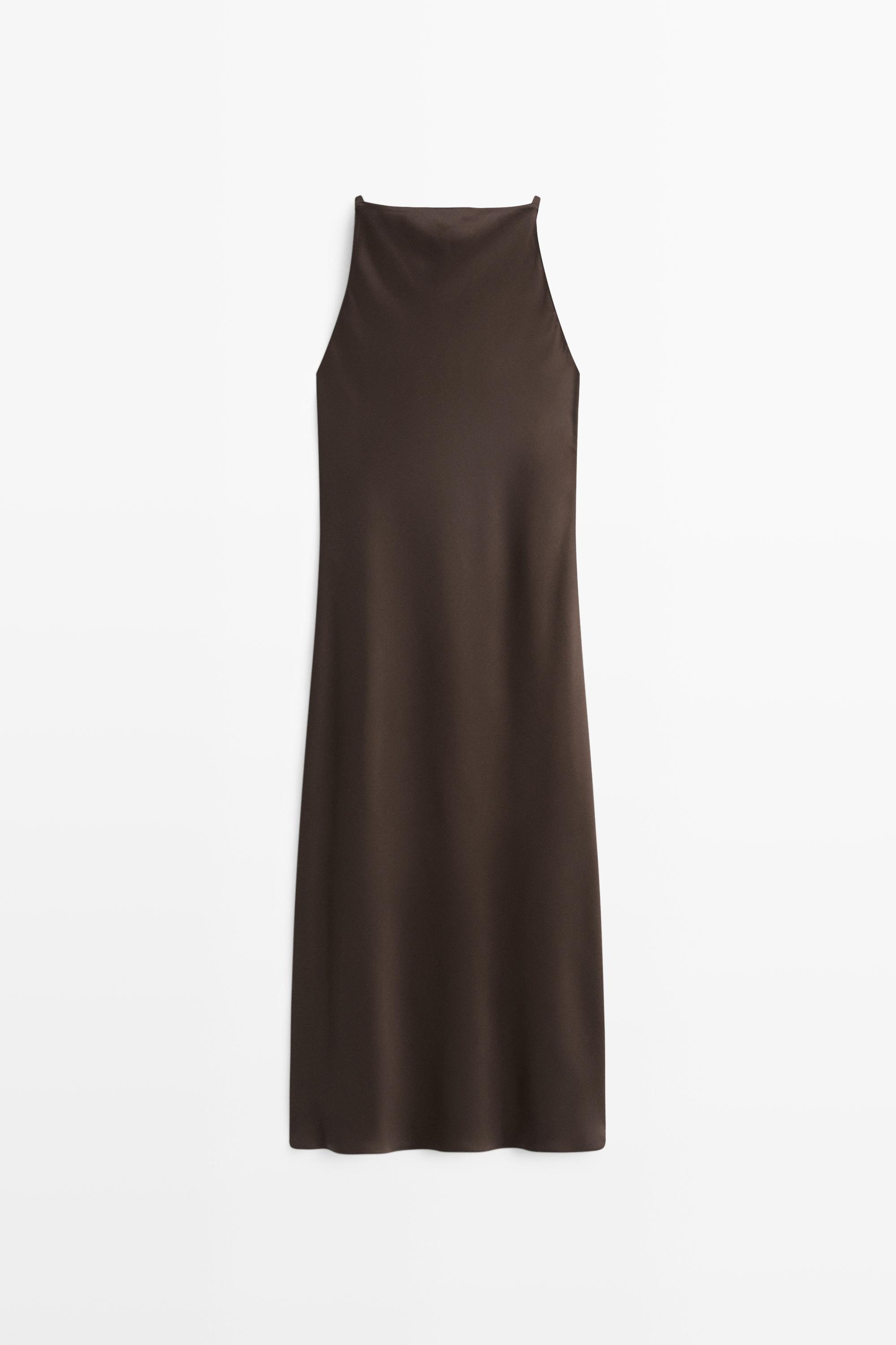 Satin midi dress