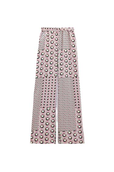PRINTED PALAZZO TROUSERS