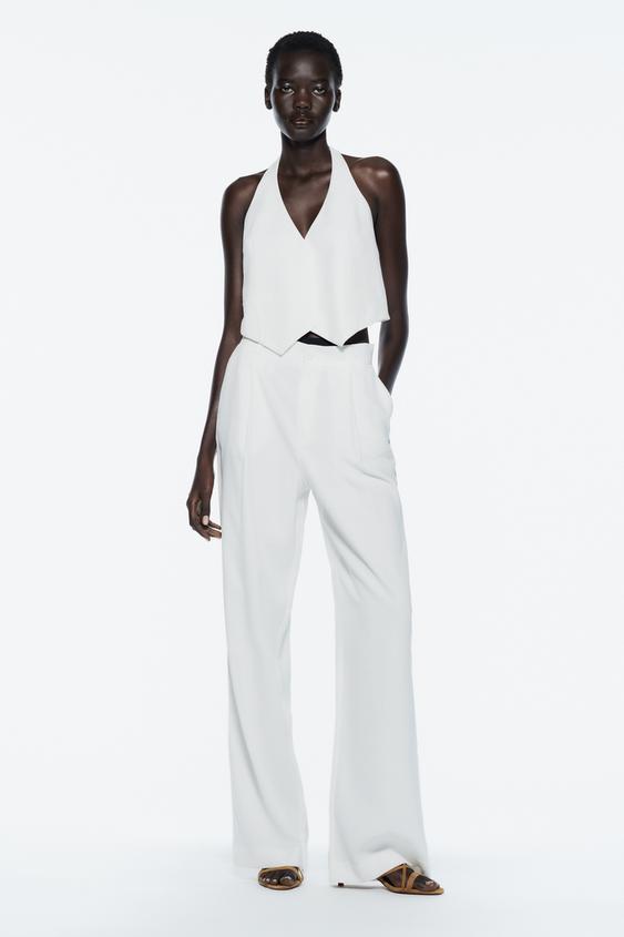 PLEATED TROUSERS - White