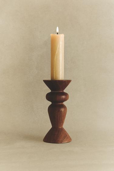 WOOD CANDLESTICK - Brown by Zara - Image 5