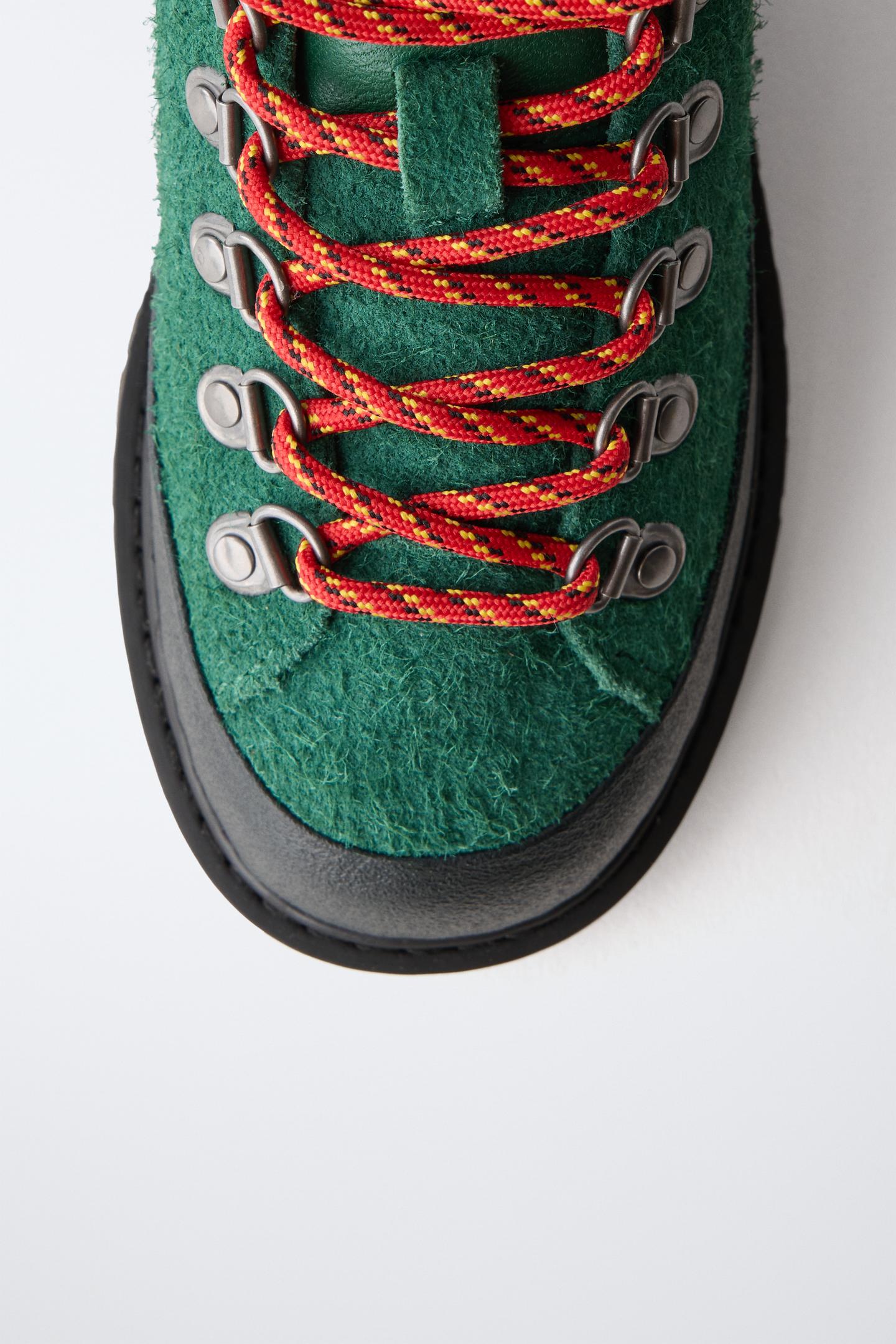 Детские кроссовки Zara Technical Sneaker, цвет: Зелёный — фото 4