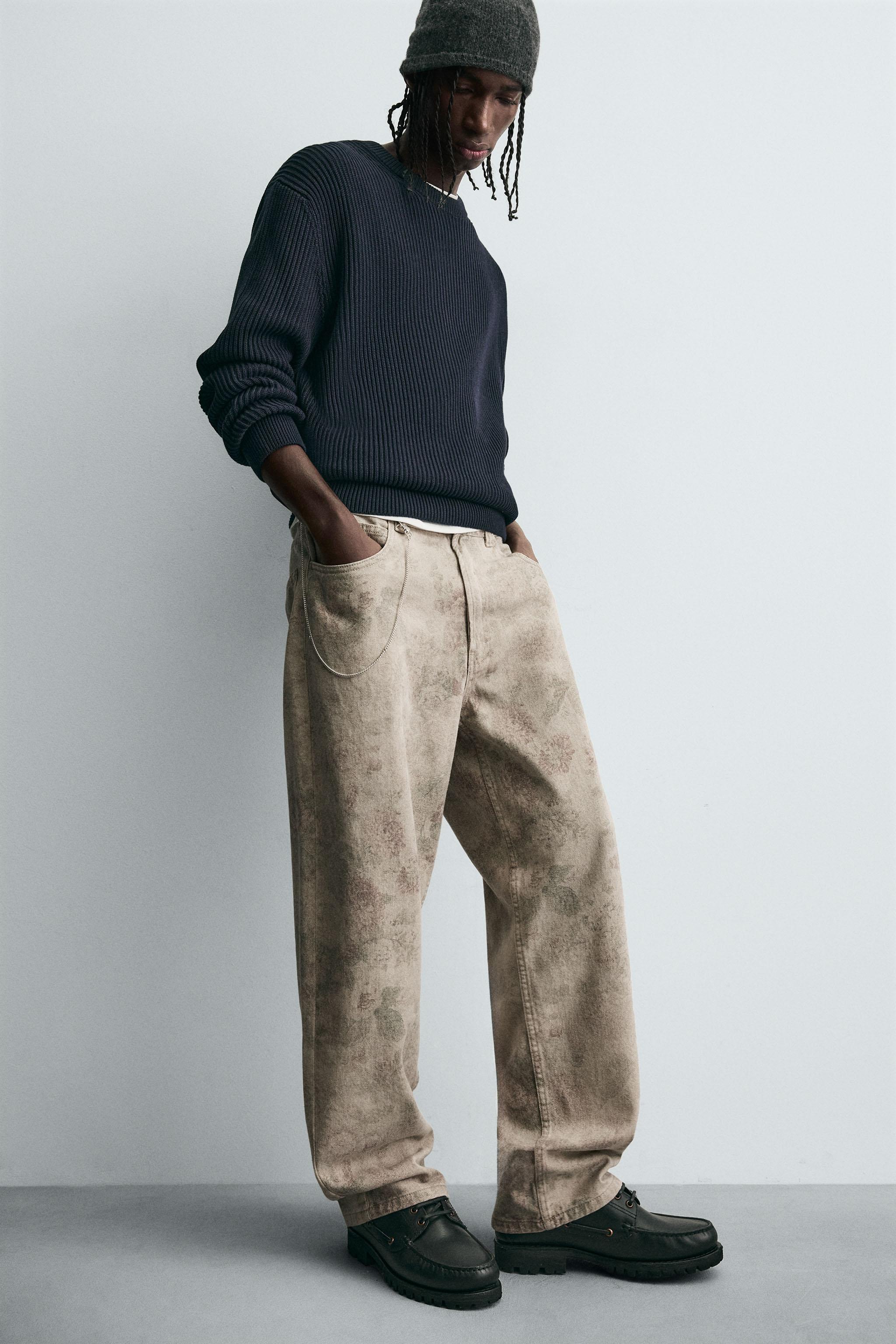 ABSTRACT PRINT BALLOON FIT PANTS