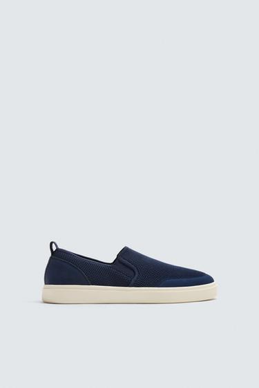 KNIT FABRIC SNEAKERS - Dark Blue by Zara