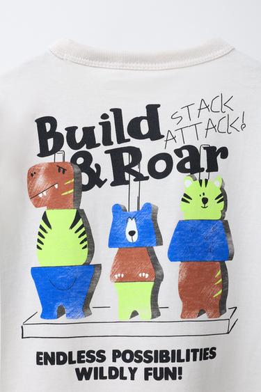 T-SHIRT IMPRIMÉ OURS - Écru de Zara - Image 3