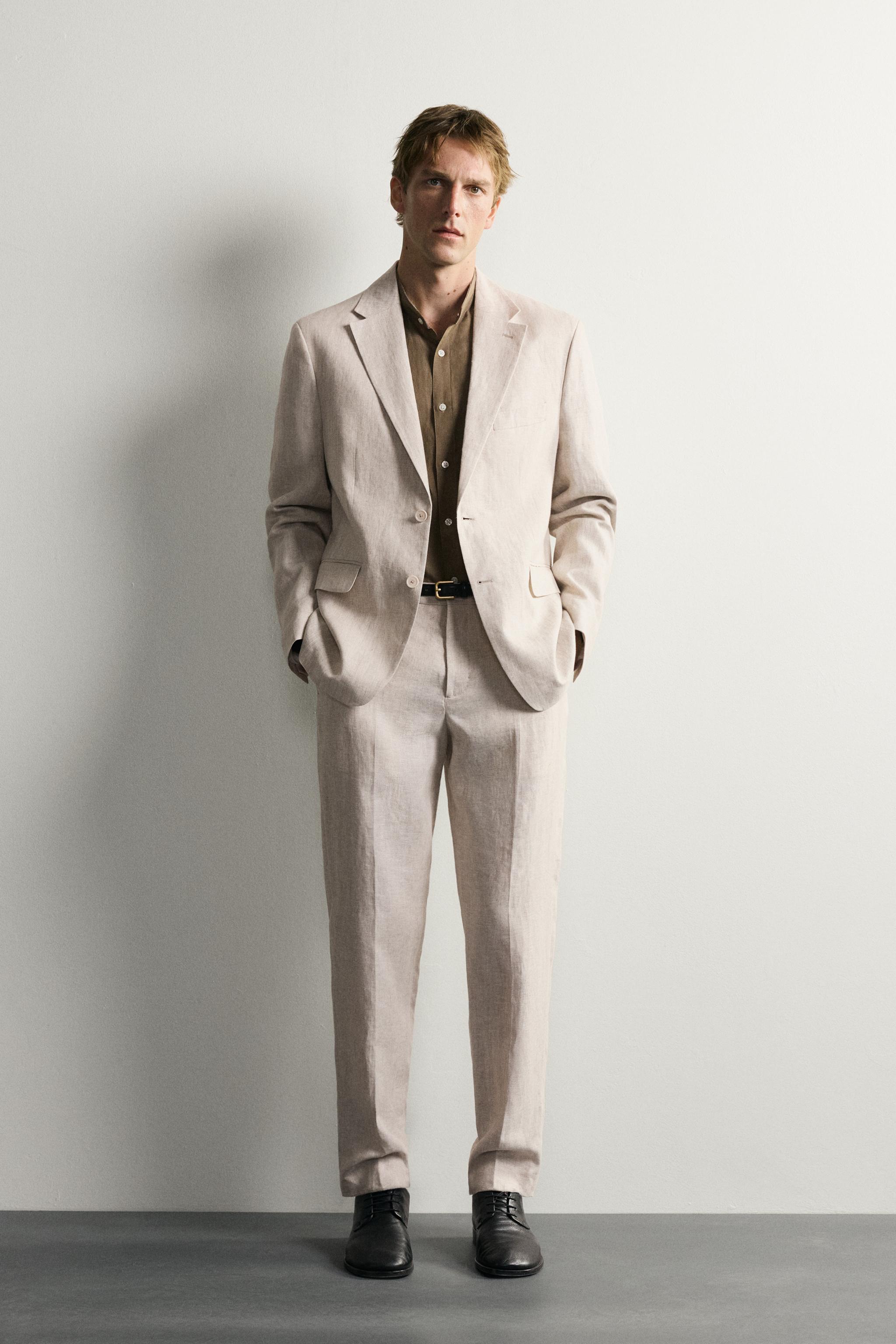 100% LINEN SUIT JACKET